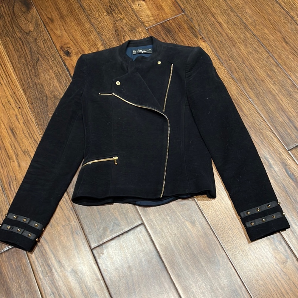 Zara Black and gold velvet jacket